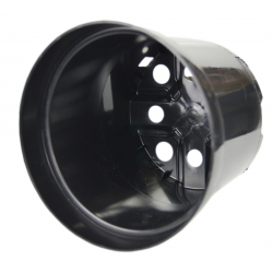 Doniczka okrągła w kolorze czarnym 10x7,5cm - 0,4L