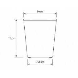 Doniczka produkcyjna kwadratowa 9x9x13 cm 0,6L – wysoka doniczka szkółkarska do rozsady