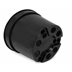 Doniczka produkcyjna okrągła twarda czarna 10,5 cm 0,5 L