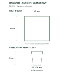 Rysunek wymiarowy — pojedyncza komórka Rysunek wymiarowy — pojedyncza komórka