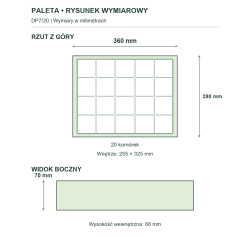 Rysunek wymiarowy — cała paleta Rysunek wymiarowy — cała paleta