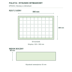 Rysunek wymiarowy — cała paleta Rysunek wymiarowy — cała paleta