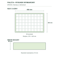Rysunek wymiarowy — cała paleta Rysunek wymiarowy — cała paleta
