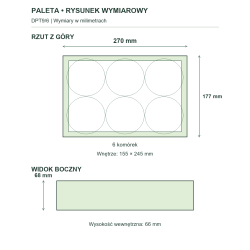 Rysunek wymiarowy — cała paleta Rysunek wymiarowy — cała paleta
