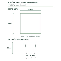 Rysunek wymiarowy — pojedyncza komórka Rysunek wymiarowy — pojedyncza komórka