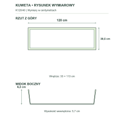 K120/40 — rysunek wymiarowy produktu K120/40 — rysunek wymiarowy produktu