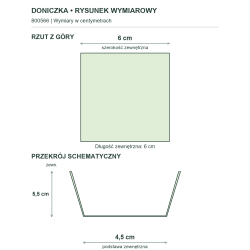 Rysunek wymiarowy — wymiary z Relacji produktów, rzut i przekrój Rysunek wymiarowy — wymiary z Relacji produktów, rzut i przekrój