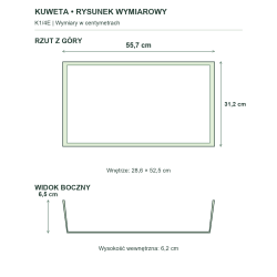 K1/4E — rysunek wymiarowy produktu K1/4E — rysunek wymiarowy produktu