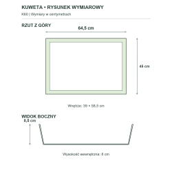 K60 — rysunek wymiarowy produktu K60 — rysunek wymiarowy produktu