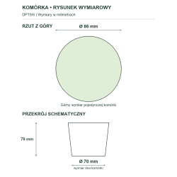 Rysunek wymiarowy — pojedyncza komórka Rysunek wymiarowy — pojedyncza komórka