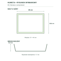 K8 — rysunek wymiarowy produktu K8 — rysunek wymiarowy produktu