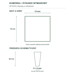 Rysunek wymiarowy — pojedyncza komórka Rysunek wymiarowy — pojedyncza komórka
