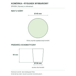 Rysunek wymiarowy — pojedyncza komórka Rysunek wymiarowy — pojedyncza komórka
