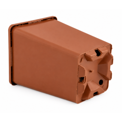 Doniczka produkcyjna kwadratowa 9,2 × 9,2 × 13,1 cm 0,6 L – standardowa, wysoka, terakota Doniczka produkcyjna kwadratowa 9,2 × 9,2 × 13,1 cm 0,6 L – standardowa, wysoka, terakota