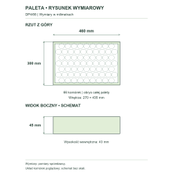 Rysunek wymiarowy — cała paleta Rysunek wymiarowy — cała paleta