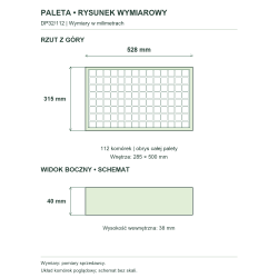 Rysunek wymiarowy — cała paleta Rysunek wymiarowy — cała paleta
