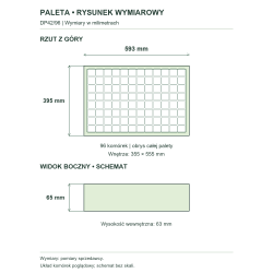 Rysunek wymiarowy — cała paleta Rysunek wymiarowy — cała paleta