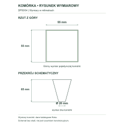 Rysunek wymiarowy — pojedyncza komórka Rysunek wymiarowy — pojedyncza komórka