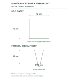 Rysunek wymiarowy — pojedyncza komórka Rysunek wymiarowy — pojedyncza komórka