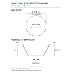 Rysunek wymiarowy — wymiary z Relacji produktów, rzut i przekrój Rysunek wymiarowy — wymiary z Relacji produktów, rzut i przekrój
