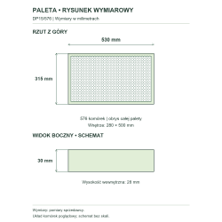 Rysunek wymiarowy — cała paleta Rysunek wymiarowy — cała paleta