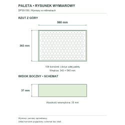 Rysunek wymiarowy — cała paleta Rysunek wymiarowy — cała paleta