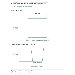 Rysunek wymiarowy — pojedyncza komórka Rysunek wymiarowy — pojedyncza komórka