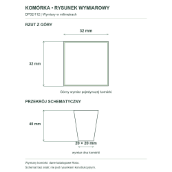 Rysunek wymiarowy — pojedyncza komórka Rysunek wymiarowy — pojedyncza komórka