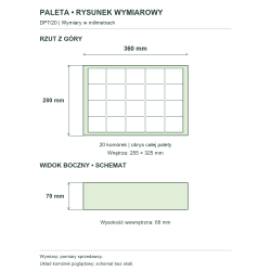 Rysunek wymiarowy — cała paleta Rysunek wymiarowy — cała paleta