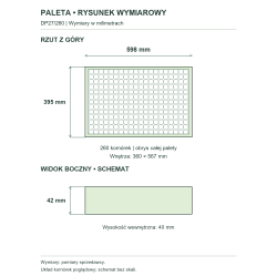 Rysunek wymiarowy — cała paleta Rysunek wymiarowy — cała paleta