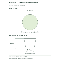 Rysunek wymiarowy — pojedyncza komórka Rysunek wymiarowy — pojedyncza komórka