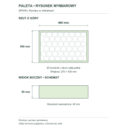 Rysunek wymiarowy — cała paleta Rysunek wymiarowy — cała paleta