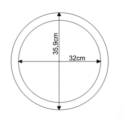 Podstawek terakota okrągły 35cm - mocny