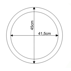 Podstawek terakota okrągły 45cm - mocny