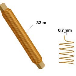 Drut florystyczny na kołku miedziany 0,7 mm 100 g 33 m – do bukietów i wiązanek