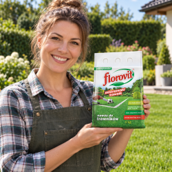 Florovit – Nawóz do trawników z mchem — grafika reklamowa Florovit – Nawóz do trawników z mchem — grafika reklamowa