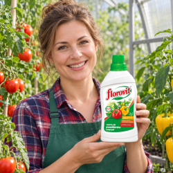 Florovit – Nawóz płynny do pomidorów i papryki 1 kg — grafika reklamowa Florovit – Nawóz płynny do pomidorów i papryki 1 kg — grafika reklamowa