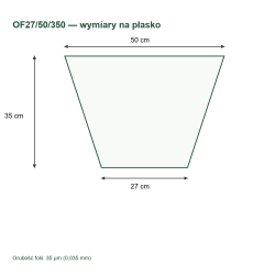 OF27/50/350 — wymiary na płasko OF27/50/350 — wymiary na płasko