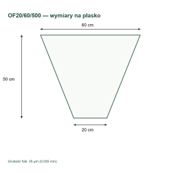 OF20/60/500 — wymiary na płasko OF20/60/500 — wymiary na płasko
