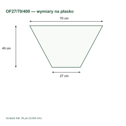 OF27/70/400 — wymiary na płasko OF27/70/400 — wymiary na płasko