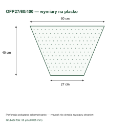 OFP27/60/400 — wymiary na płasko OFP27/60/400 — wymiary na płasko