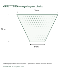 OFP27/75/500 — wymiary na płasko OFP27/75/500 — wymiary na płasko