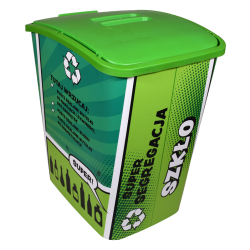 Pojemniki do zbiórki odpadów – kosze na śmieci 25L - Szkło
