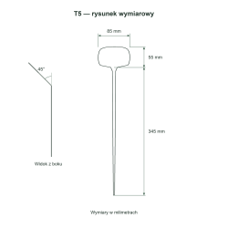 T5 — rysunek wymiarowy T5 — rysunek wymiarowy