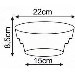 Miska chryzantemowa produkcyjna 20cm - 100szt