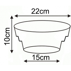 Miska chryzantemowa produkcyjna 21cm - 100szt