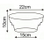 Miska chryzantemowa produkcyjna 21cm - 100szt