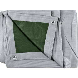 Plandeka wzmacniana 3 × 4 m szara – 130 g/m² Plandeka wzmacniana 3 × 4 m szara – 130 g/m²