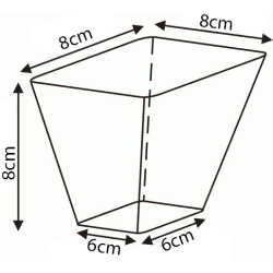 Doniczka produkcyjna kwadratowa zielona 8x8/8cm 0,28L miękka wytrzymała na zgniecenia
