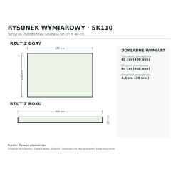 Rysunek wymiarowy: rzut z góry i z boku Rysunek wymiarowy: rzut z góry i z boku